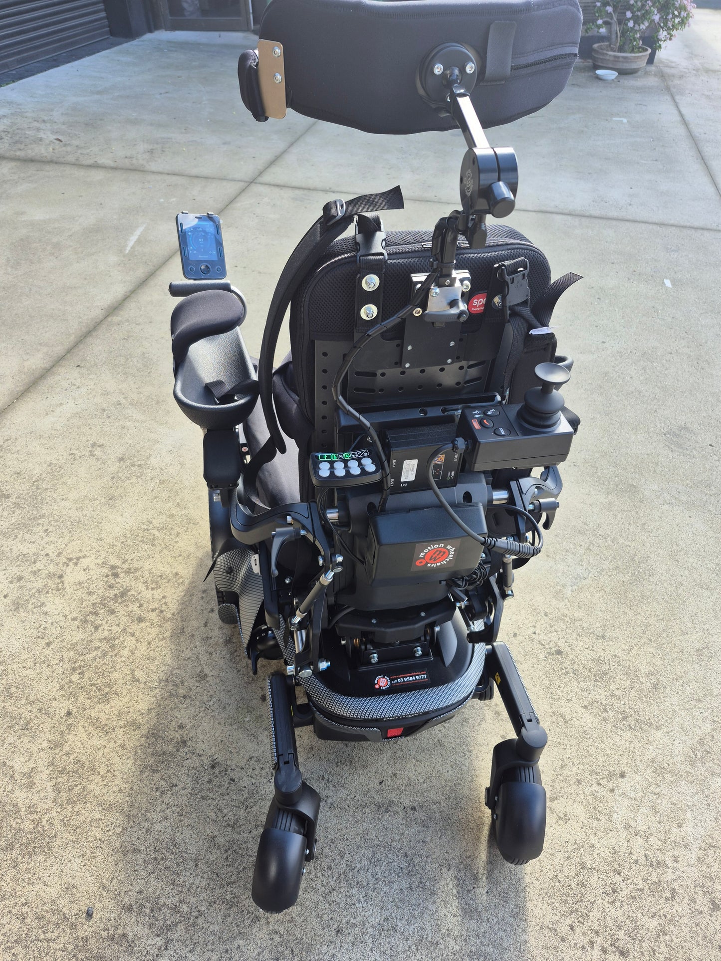 Customised Permobil F5VS Power Wheelchair for Cerebral Palsy (Back)