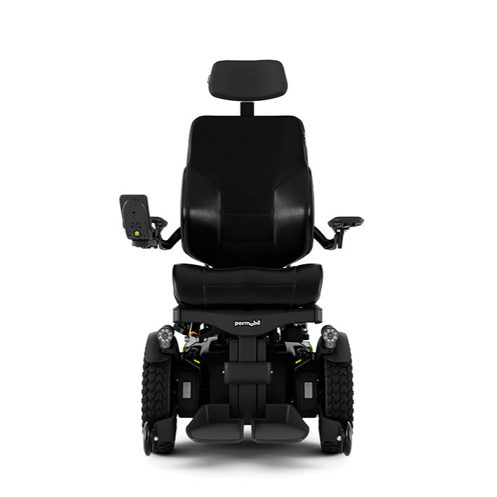 F3 corpus power wheelchair front view