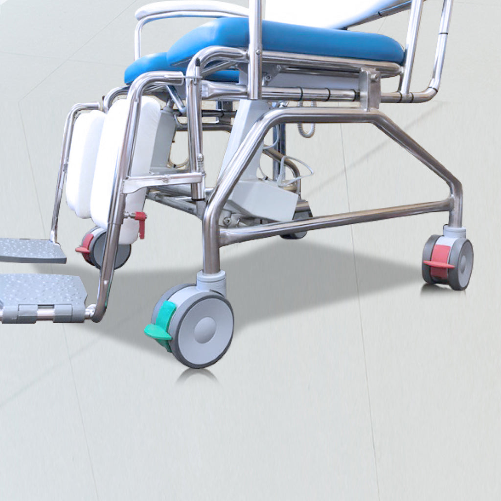 Electric Tilt in Space Shower Commode from Motion Wheelchairs