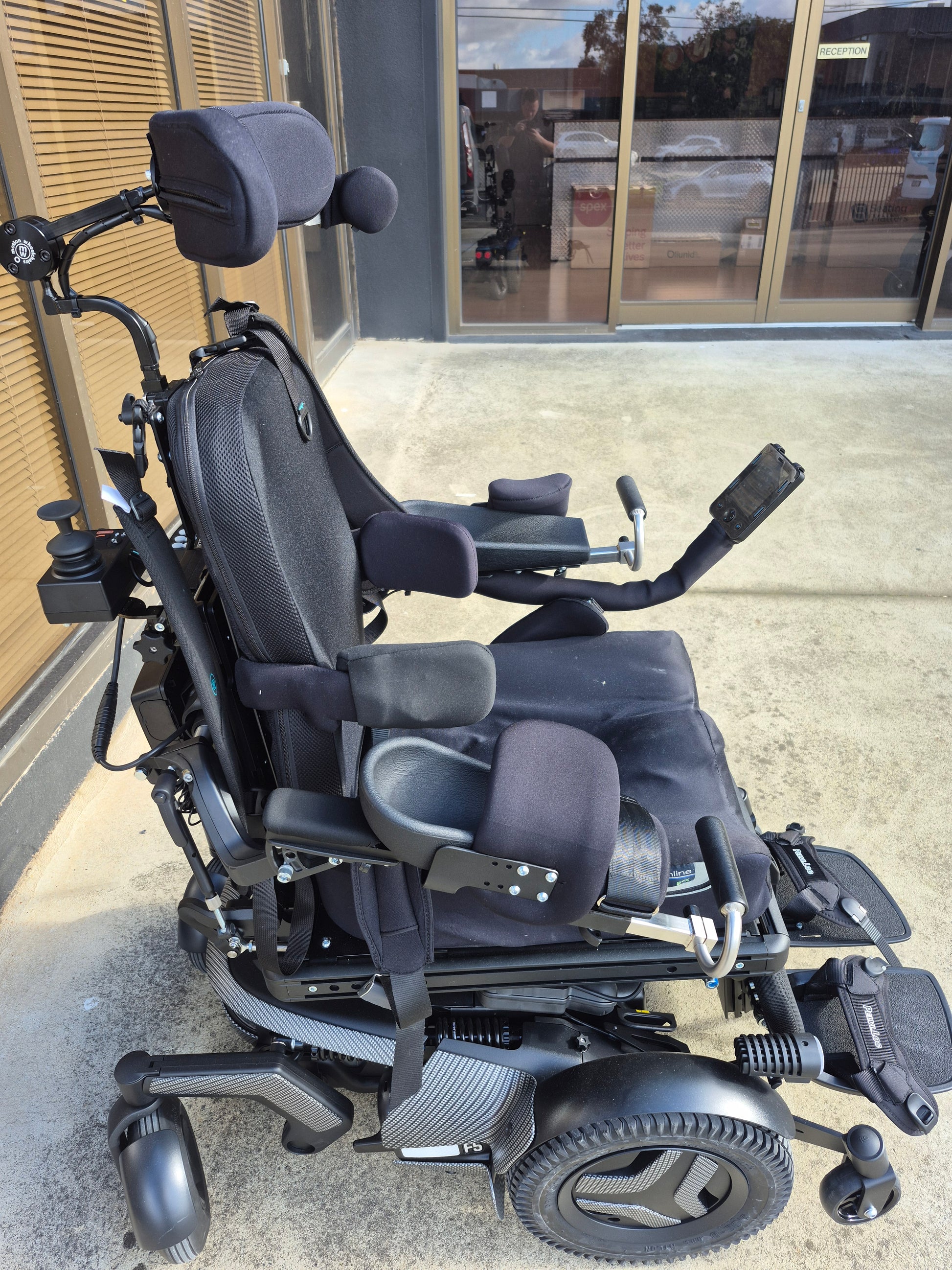 Customised Permobil F5VS Power Wheelchair for Cerebral Palsy