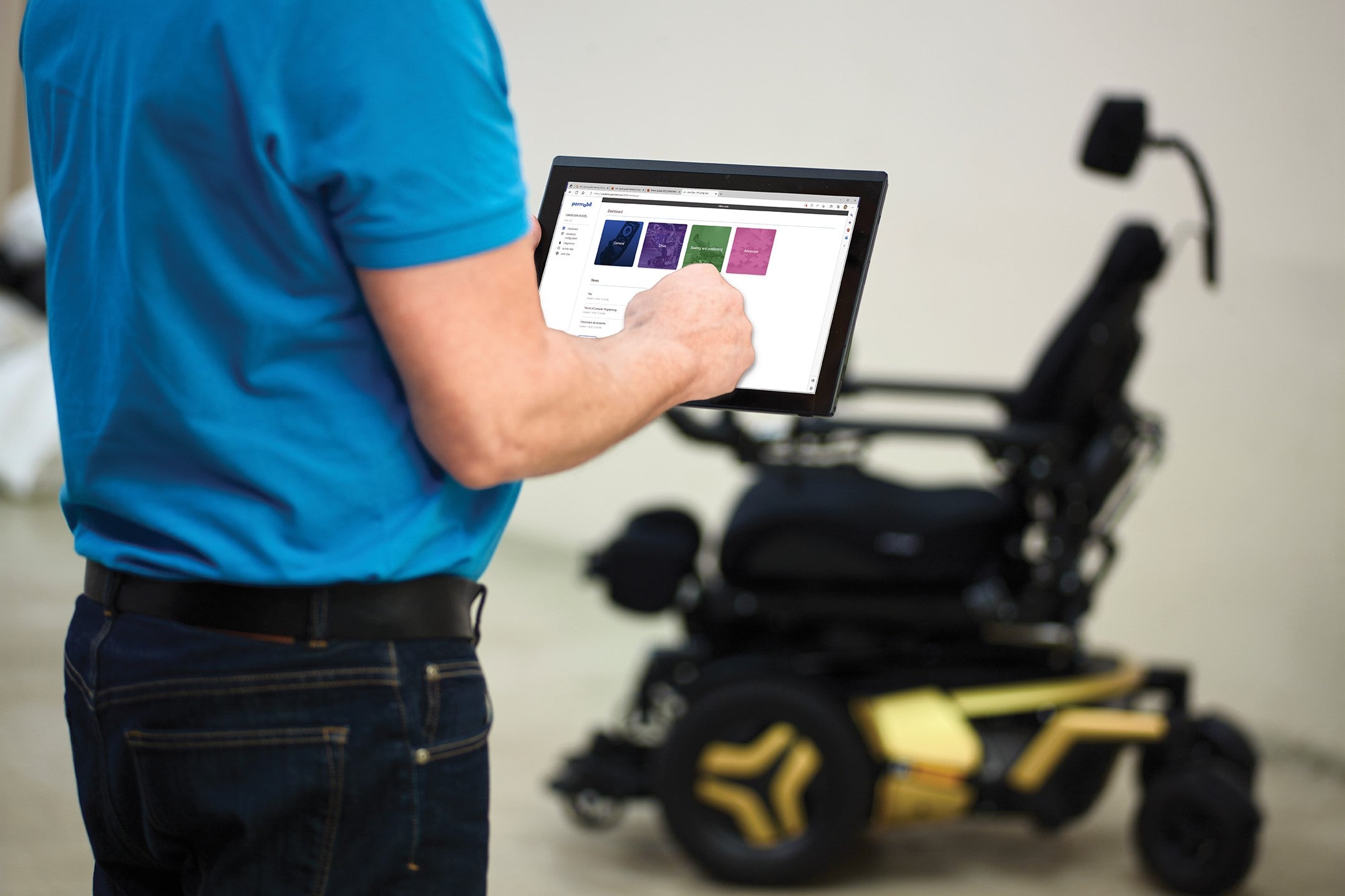 Colour options for a power wheelchair
